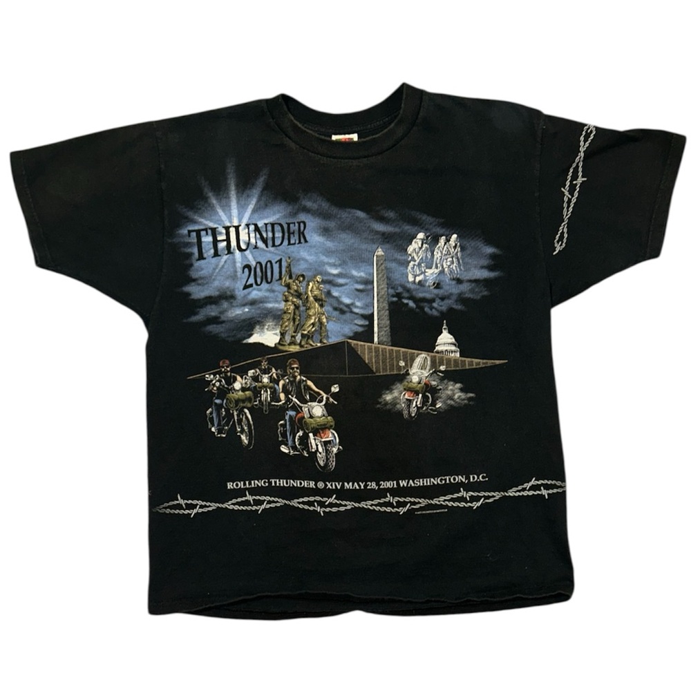 2001 Harley Davidson Washington DC Rolling Thunder Ride For Freedom Graphic Tee
